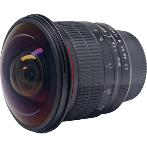 Meike 8mm F3.5 Ultra HD Fisheye Manual Lens for Nikon F Mount D7100 D5300 D750 D3100 D3200 D5100 D90 DSLR Camera APS-C/Full-Fram