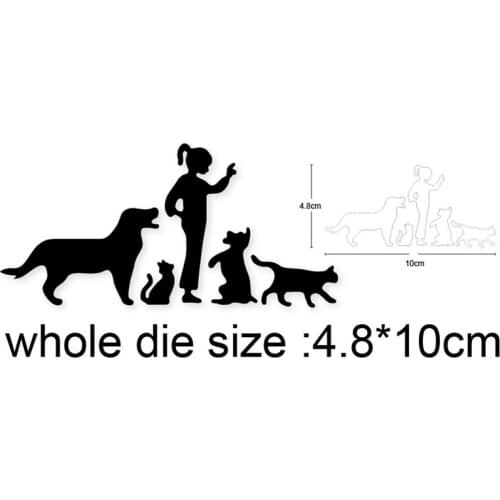 2020 New Metal Cutting Dies Girl Dog Cat Rabbit Craft Dies Scrapbooking dies Album Cards Making Embossing Die Cuts stencils dies