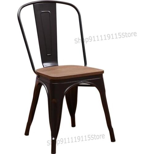 Tieyi Dining Chair, Tiepi Chair, Coffee Restaurant Chair, Creative European Style, Retro, Industrial Style, Simple Metal Chair