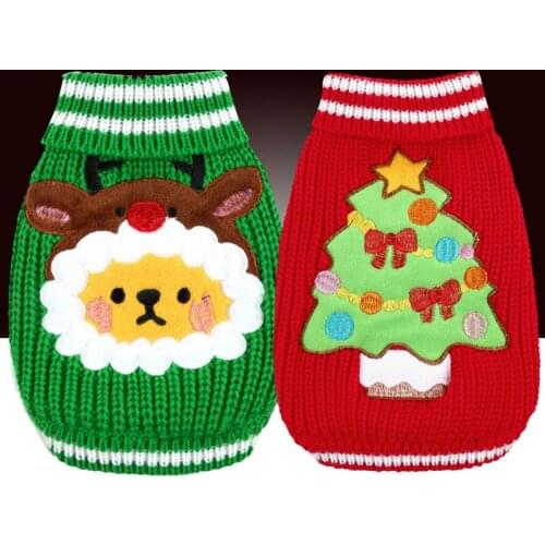 Pet Clothing Pet Christmas Costume Dog Clothing Autumn And Winter Warm Jacket Coat Clothes Thickened Warm Christmas Sweater