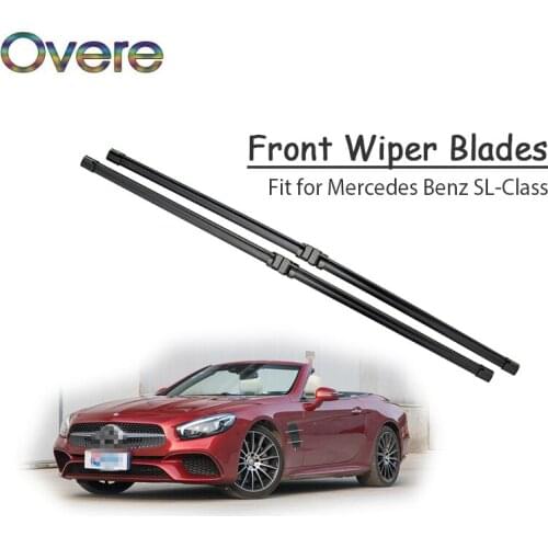 Overe 1Set Rubber Car Front Wiper Blade Kit For Mercedes Benz A Class W176 W169 W168 AMG Original replace Accessories
