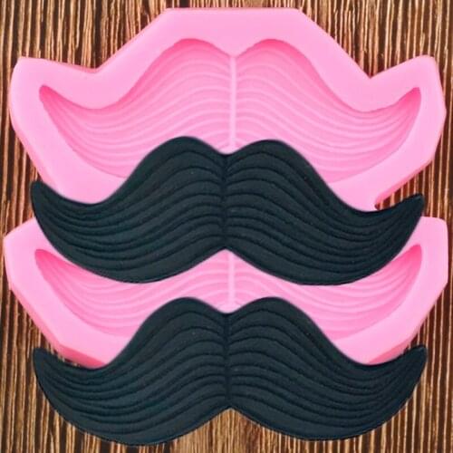 Boy Man Moustache Silicone Mold Candy Polymer Clay Fondant Mould Cake Decorating Tools DIY Baking Chocolate Gumpaste Moulds