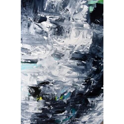 Hand Painted Abstract Palette Knife Art Painting Abstract Print Colorful For Living Room