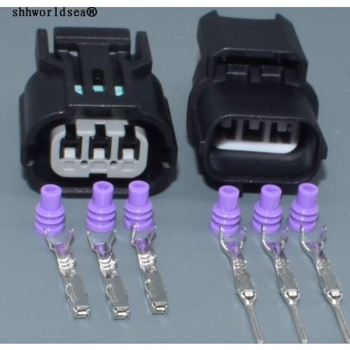 Shhworldsea 3pin 1.2mm car 6189-0887 6188-4739(intermediate slot)(1.0) male and female HX 040 wire harness repair connector