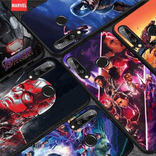 Silicone Cover Avenger Marvel Superhero For Huawei P50 P40 P30 P20 Pro P10 P9 P8 Lite E Plus 2019 Phone Case
