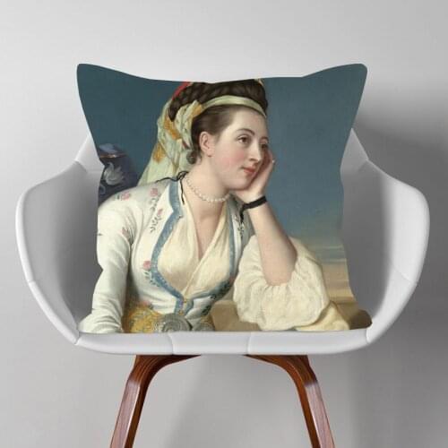 Middle East Turkish Woman Lady Portrait Cushion Cover Home Decorative Pillow Case For Bedroom Sofa