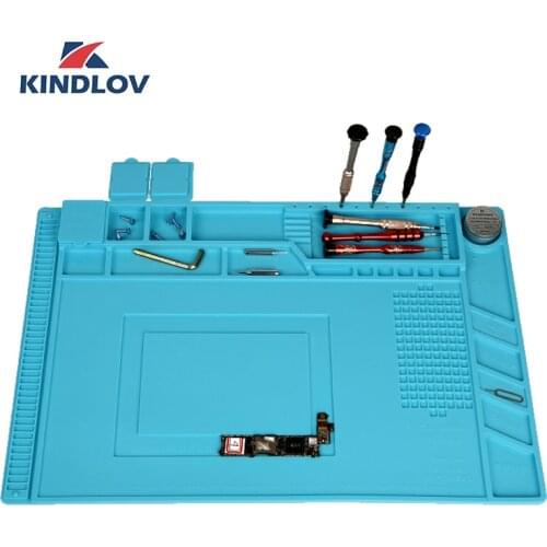 KINDLOV Heat Insulation Silicone Pad Soldering BGA Desk Mat Magnetic Maintenance Platform For Electronic Repair Phone Hand Tools