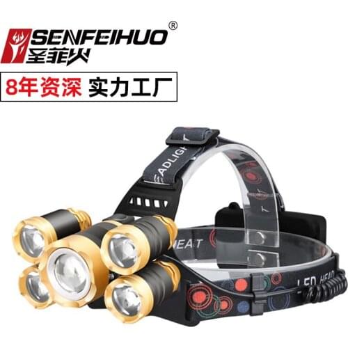 Waterproof Powerful Headlamp Motion Sensor Fishing Searchlight Headlamp Rechargeable Led Linterna Cabeza Outdoor Lighting DE50TD