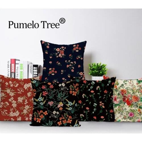 Nordic Cushion Cover Vintage Flower 45 * 45 Throw Pillow Covers Home Decoration Cushion Cover Custom Decor Cushions Sofa Case