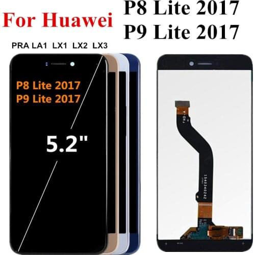 5.2" LCD For Huawei P8 Lite 2017 LCD Display Touch Screen Digitizer For Huawei P7 Lite 2017 LCD PRA LA1 LX1 LX2 LX3