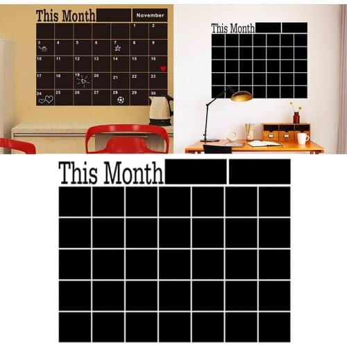1Pc Removable Monthly Chalkboard Chalk Board Blackboard Vinyl Wall Sticker Decor DIY