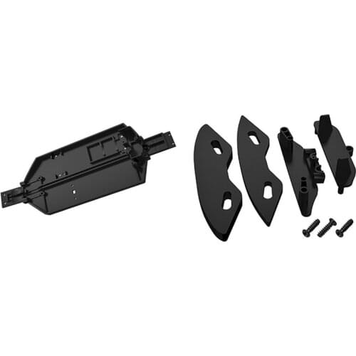 2 Set RC Car Part: 1 Pcs Chassis Body Frame Board & 1 Set Front Bumper Assembly Anti-Collision Component