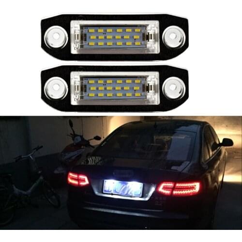 2pcs Volvo led License Plate Light Canbus Number Lamp No Error For Volvo S80 Xc90 chassie S40 V60 XC60 S60 V70 C70 V50 XC70