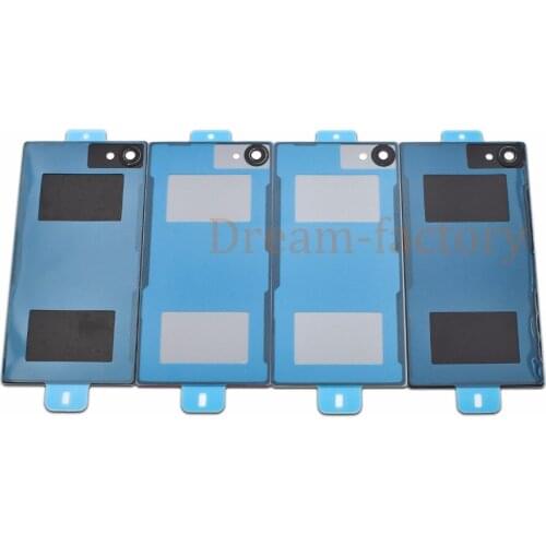 50pcs For Z5 Compact Back Glass Battery Cover Rear Door Housing For Sony Xperia Z5mini E5803 E5823 +Adhesive Sticker Free DHL