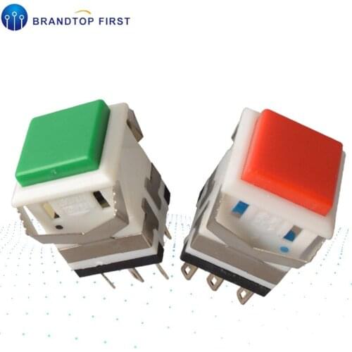 6Pin Self-locking Push Button Switch momentary Self reset switch KD2-24 KD2-23