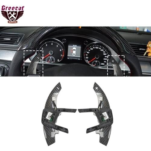 Car Steering Wheel Carbon Fiber Paddle Shifter Replacement Type For Volkswagen For Vw Cc Golf Gti Sagitar Passat Tiguan Beetle