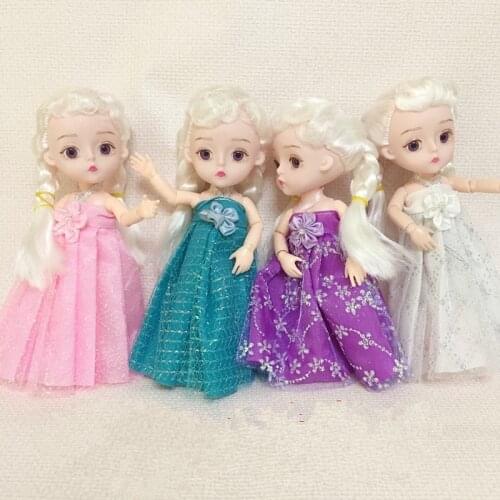 Free shipping 16cm doll joint body like bjd practice makeup head dress doll ornaments baked cake decoration doll accessories