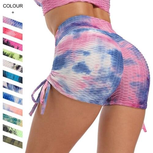 High Waist Seamless Leggings Female Tie dye Yoga Shorts Push Up Leggins Sport Shorts Women Fitness Running Energy Leggings Gym