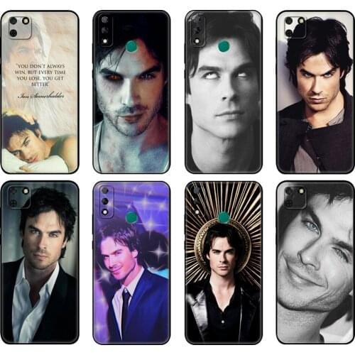 Black tpu Case For Huawei Y9S Y6S Y8S Y5P Y7P Y8P Case For Huawei Y5 lite Prime Y6 Cover The Vampire Diaries Ian Somerhalder