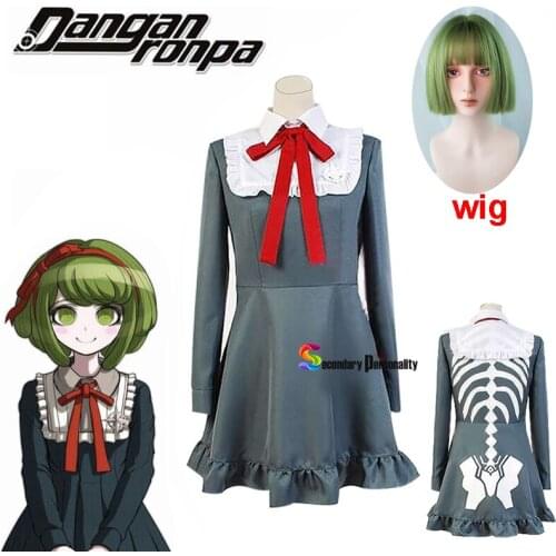 Danganronpa Another Episode:Ultra Despair Monaca Towa cosplay Costume Dress Anime Monaka Monaca Towa Cosplay Costume Wig