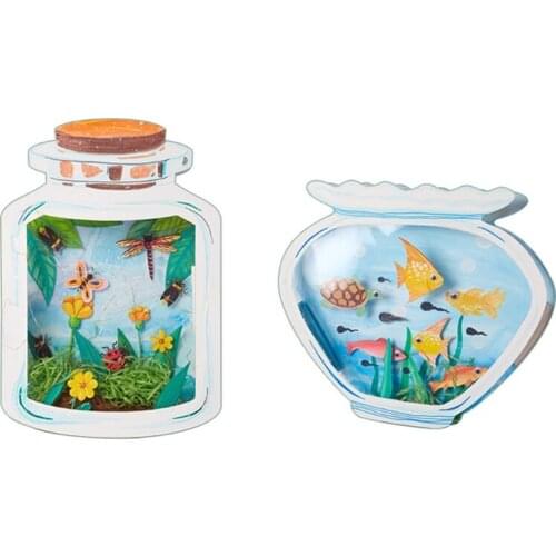 Children DIY The World In The Bottle Handmade Craft Toys, Drawing Educational Fish Insect Tank Toys Kids Gift 69HE