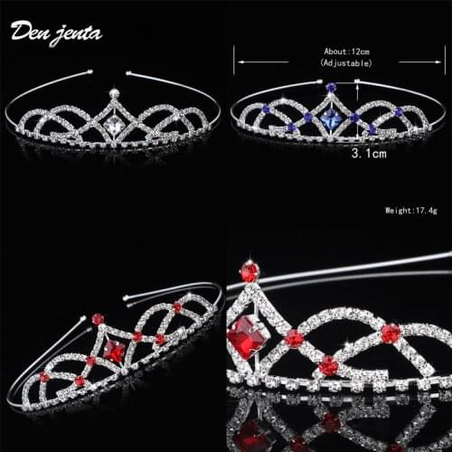 Princess Tiaras and Crowns Kids Girls Headband Bridal Crystal Crown Wedding Hair Accessiories Ornaments Headpiece Jewelry