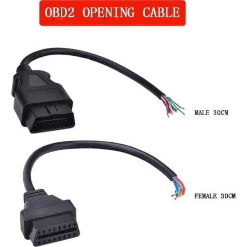 Diagnostic tools OBD2 OBD 16Pin Female Extension Opening Cable Car Diagnostic Interface Connector OBD II Female Converter