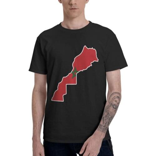 Mens Morocco Flag T-Shirt Funny Moroccan Proud Patriotic Tshirt Short Sleeve Cool T Shirt Homme Cotton Tee Tops Gift