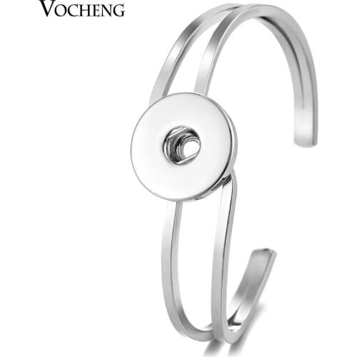 Ginger Snap Cuff Bangle for Women Vocheng Interchangeable Jewelry for 18mm Button NN-591