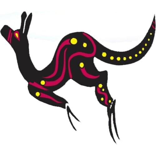 Kangaroo Aboriginal Art Vinyl Cut Car Boat Sticker Made in Australia Accessories Decor Decor