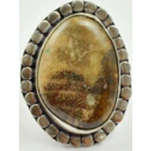 Jaspers Ring Silver Overlay over Copper, USA Size 7.5 , R3190