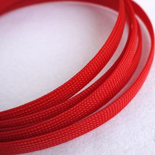 1-20M Red 3-40mm Cable Sleeves Snakeskin Mesh Wire Protecting Nylon Tight PET Expandable Insulation Sheathing Braided Sleeves