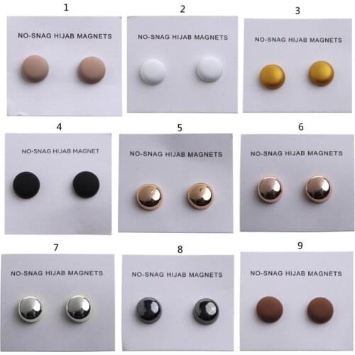 Strong Metal Plating Magnetic Hijab Clip Safe Hijab Brooch Luxury Accessory No Hole Pins Brooch Magnet for Muslim Scarf
