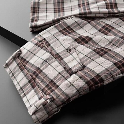 Мужские брюки в клетку Minglu China At AliExpress