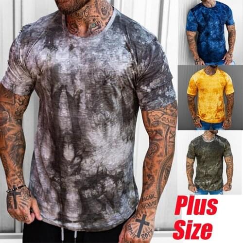 Men Shirt New Foreign Trade Nens Disorderly 3D Short Sleeve T-shirt European Popular Logo Fashion Vintage Print Round Collar 40