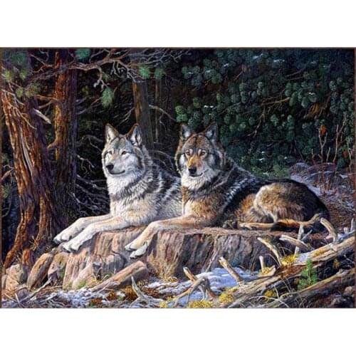 Crafts 5d Diamond Embroidery Wolf Diy Full Diamond Painting cross stitch full Square Round Drill Rhinestone PastedZP-2115