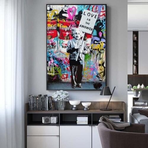 Follow Your Dreams Street Wall Art Picture Graffiti Art Canvas Paintings Abstract Pop Art Canvas Prints for Kids Room Decoration