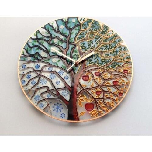 Tree Simple Wall Clock Round Creative Living Room Art Silent Office Wall Clock Modern Design Reloj De Pared Home Decor DG50WC