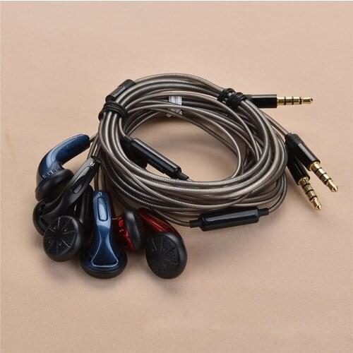 In-ear Earphones MX500 HiFi Heavy Bass Flat Head Earphone Earbuds with Mic