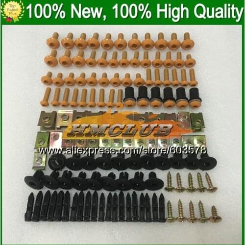 Fairing bolts full screw kit For YAMAHA YZFR1 00 01 02 03 YZF R1 YZF1000 YZF-R1 2000 2001 2002 2003 CL79 Nuts bolt screws Nut