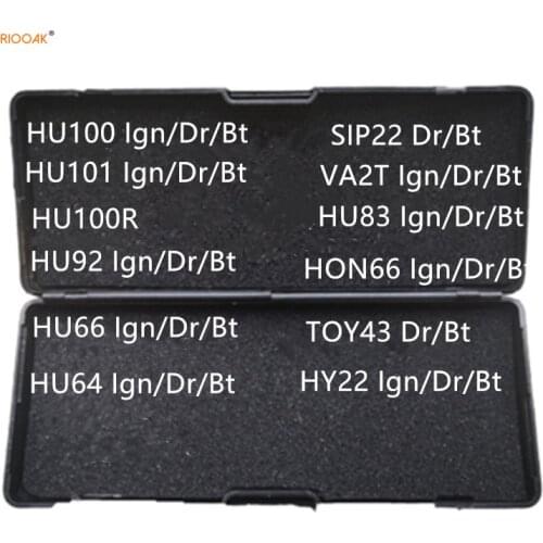 RIOOAK original Lishi 2 in 1 Locksmith Tool HU100 HU101 HU100R HU92 HU66 HU64 SIP22 VA2T HU83 HON66 TOY43 HY22 FOR CAR lock
