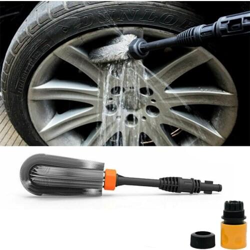 15inch Portable Tire Washing Clean Tyre Soft Bristle Cleaner Car Wheel Cleaning Brush Durable Practical Auto Washing Clean Tools