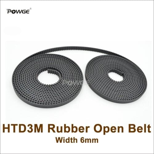 POWGE 10meters 3M Timing Belt 3M 6 Width 6mm HTD 3M S3M Rubber Open Ended Timing Belt 3M-6 For CNC Machine Engraving Machine