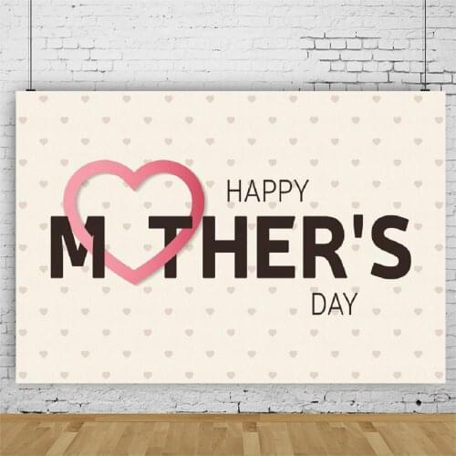 Happy Mothers Day Ivory Dots Backdrop Photography Background Baby Shower Celebration Photo Booth Studio Decor