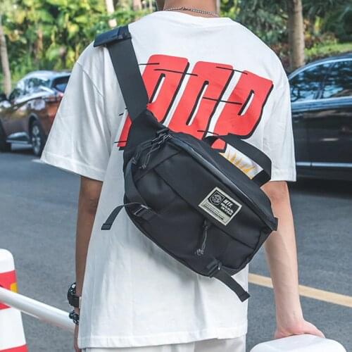 Street trend Mens chest bag Casual Messenger Crossbody Bags for Men Shoulder Sling Bag Short Trip Travel Bag
