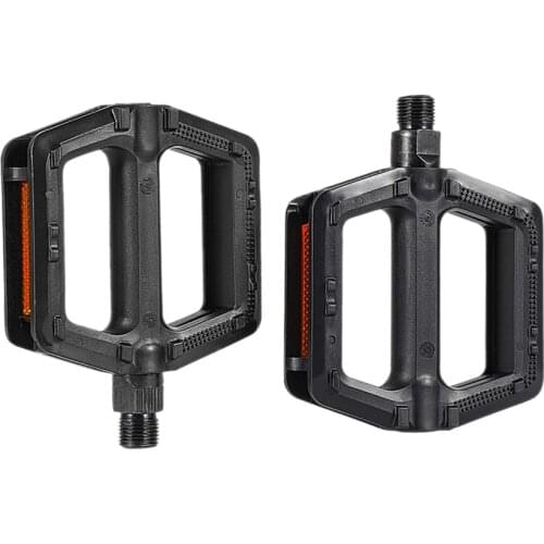 Bike Pedals Road Mountain Bike Plastic Pedals Widened Safety Warning Reflective Cycling Parts Bicycle Accessories
