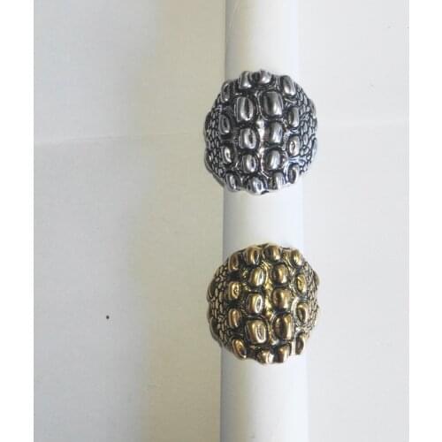 YLWHJJ brand 2019 new women retro style steel ring zinc alloy metal girl fashion statement jewelry ancient silver golden 18.5CM