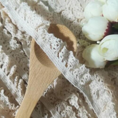 1Yards New Guipure Beige Lace Ribbon Elastic Lace Fabric Crafts Materials 1.5cm Elastic Cotton Lace Trim Sewing Accessories RG34