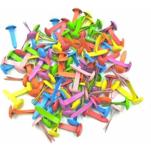 100pcs Mixed Multicolor Round Metal Studs Brads Embellishment Fastener Brads Metal Studs Crafts DIY and Spikes