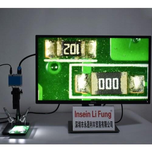 1080P 16MP HDMI USB Industrial Digital Video Microscope Camera +10X-200X Zoom C Mount Lens+Small Universal LED light Bracket